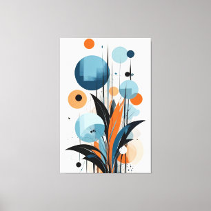 Abstracte botanische harmonie canvas afdruk
