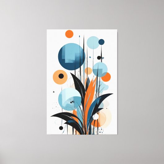 Abstracte botanische harmonie canvas afdruk (Voorkant)