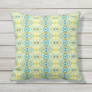 Abstracte Botanische Kaleidoscoop buiten Pillow Buitenkussen