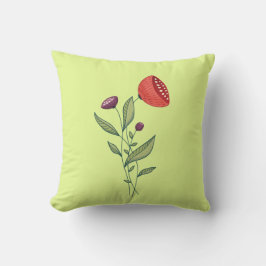 Abstracte botanische lijnkunst kussen