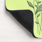 Abstracte botanische lijntekst van lentevloervloer muismat (Hoek)