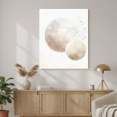 Abstracte Botanische Maan Canvas Afdruk