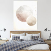 Abstracte Botanische Maan Canvas Afdruk (Insitu (Slaapkamer))