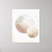 Abstracte Botanische Maan Canvas Afdruk (Voorkant)