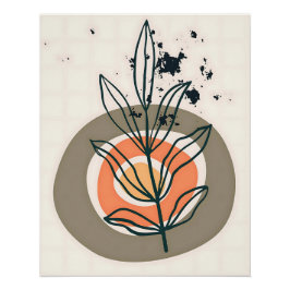 Abstracte botanische minimalis perfect poster
