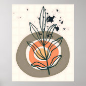 Abstracte botanische minimalis poster (Voorkant)