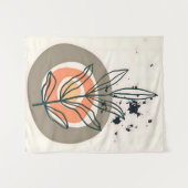 Abstracte botanische minimalis wandkleed (Voorkant (horizontaal))