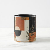 Abstracte botanische mok - Aardse moderne custom (Midden)