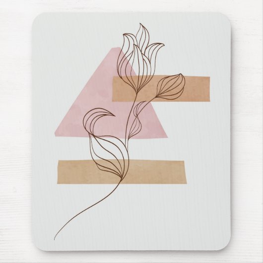 Abstracte botanische muurkunst muismat (Voorkant)