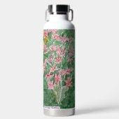Abstracte botanische ontwerp waterfles (Voorkant)