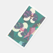 Abstracte botanische orchidee kleurige tuin servet (Hoek)