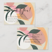 Abstracte botanische Planten Dank je wel Kaart Notitiekaartje (Voorkant / Achterkant)