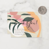 Abstracte botanische Planten Dank je wel Kaart Notitiekaartje (Voorkant / Achterkant in situ)