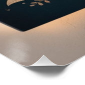 Abstracte botanische rijzende zon maangroei perfect poster (Hoek)