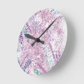 abstracte botanische  ronde klok (Hoek)