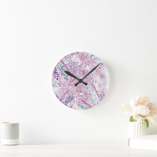 abstracte botanische  ronde klok (Huis)