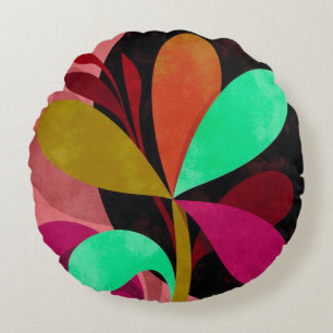 Abstracte botanische ronde kussen