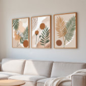 Abstracte botanische set – Japandi Wall Art