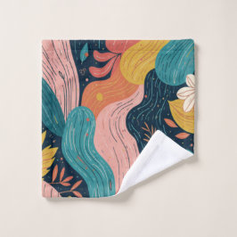 Abstracte Botanische Stroom Washandje