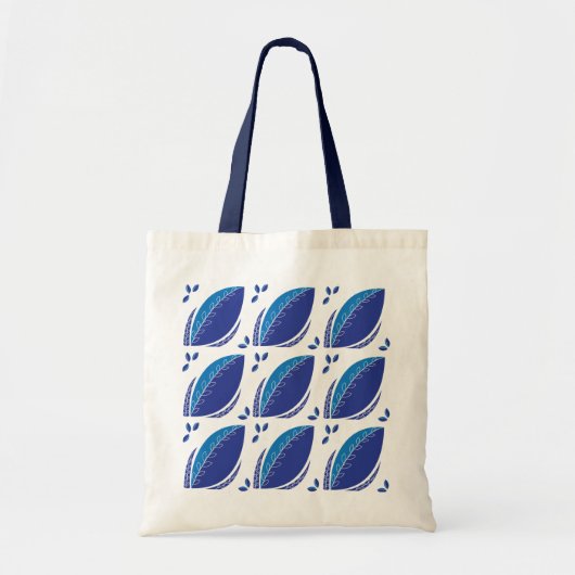 Abstracte botanische tropische bladeren tote bag (Voorkant)