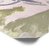 Abstracte botanische verf poster (Hoek)