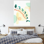 Abstracte botanische vorm canvas afdruk (Insitu (Slaapkamer))