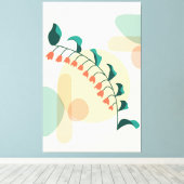 Abstracte botanische vorm canvas afdruk (Insitu (Houten vloer))