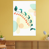 Abstracte botanische vorm canvas afdruk (Insitu (Woonkamer))