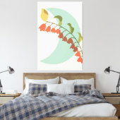 Abstracte botanische vorm canvas afdruk (Insitu (Slaapkamer))