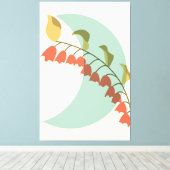 Abstracte botanische vorm canvas afdruk (Insitu (Houten vloer))