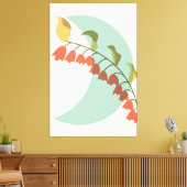 Abstracte botanische vorm canvas afdruk (Insitu (Woonkamer))