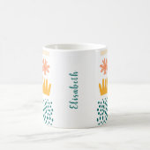 Abstracte botanische vormen Koffiekoffie-Mok Koffiemok (Center)