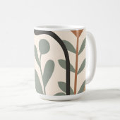 Abstracte botanische vormen koffiemok (Voorkant rechts)