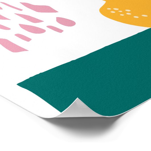 Abstracte botanische vormen poster (Hoek)