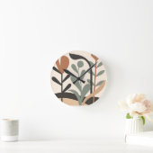 Abstracte botanische vormen ronde klok (Huis)