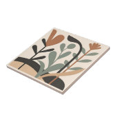 Abstracte botanische vormen tegeltje (Zijkant)