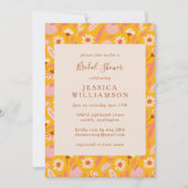 Abstracte botanische vruchten in geel Vrijgezellen Kaart (Voorkant)