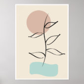 Abstracte botanische wandkunst – Minimalistische l Poster (Voorkant)