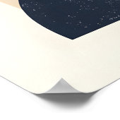 Abstracte Botanische Zon Geometrisch Minimal Geel Poster (Hoek)