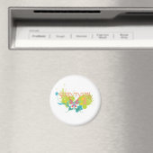 Abstracte Boterfly Endometrial Cancer Survivor Magneet (Insitu (Vaatwasser))