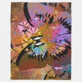 Abstracte botervliegen fleece deken (Voorkant)