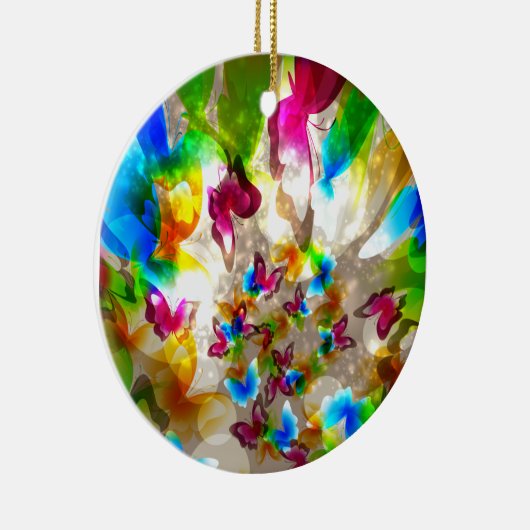 Abstracte botervliegen keramisch ornament (Rechts)