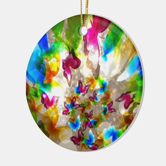 Abstracte botervliegen keramisch ornament (Links)