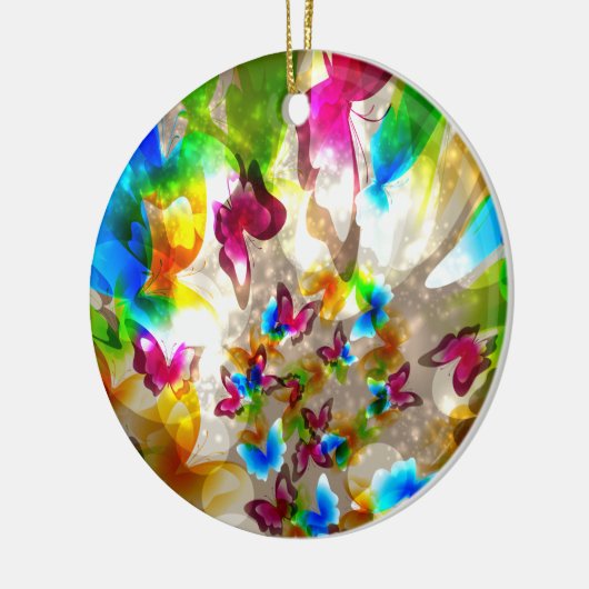 Abstracte botervliegen keramisch ornament (Links)