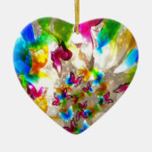 Abstracte botervliegen keramisch ornament (Voorkant)