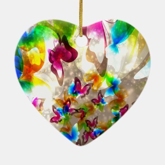 Abstracte botervliegen keramisch ornament (Achterkant)