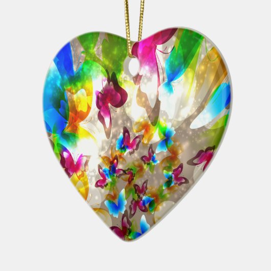 Abstracte botervliegen keramisch ornament (Links)