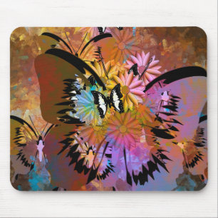 Abstracte botervliegen muismat