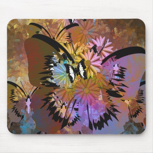 Abstracte botervliegen muismat (Voorkant)