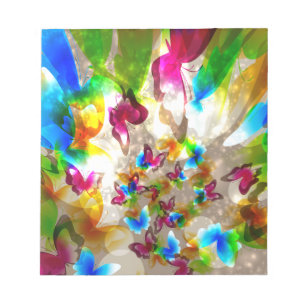 Abstracte botervliegen notitieblok